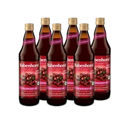 Haus Rabenhorst Saft RABENHORST Sauerkirsche MUTTERSAFT BIO 6er Pack (6 x 700 ml), 0,7 l, 700 ml, 6 St. – Produktbild 1 von 1