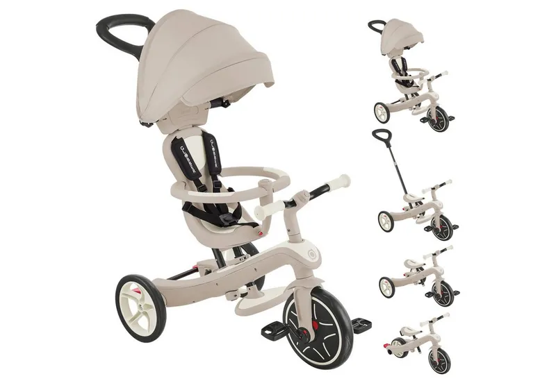 Globber Globber Dreirad 637-566 GLOBBER EXPLORER TRIKE 4in1 ECO kokos weiß – Produktbild 3 von 7