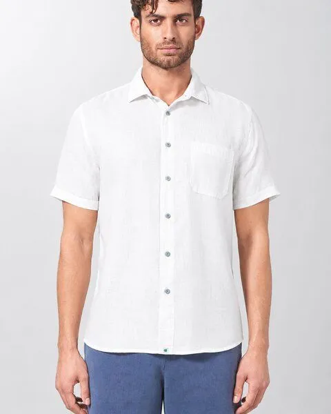 HempAge HempAge 100% Hanf Kurzarmhemd Herren, White (weiss), – Produktbild 1 von 4