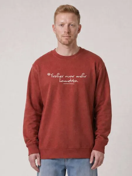 watapparel watapparel Sweatshirt Unisex Früher war mehr Lametta, Earthy red, – Produktbild 2 von 2