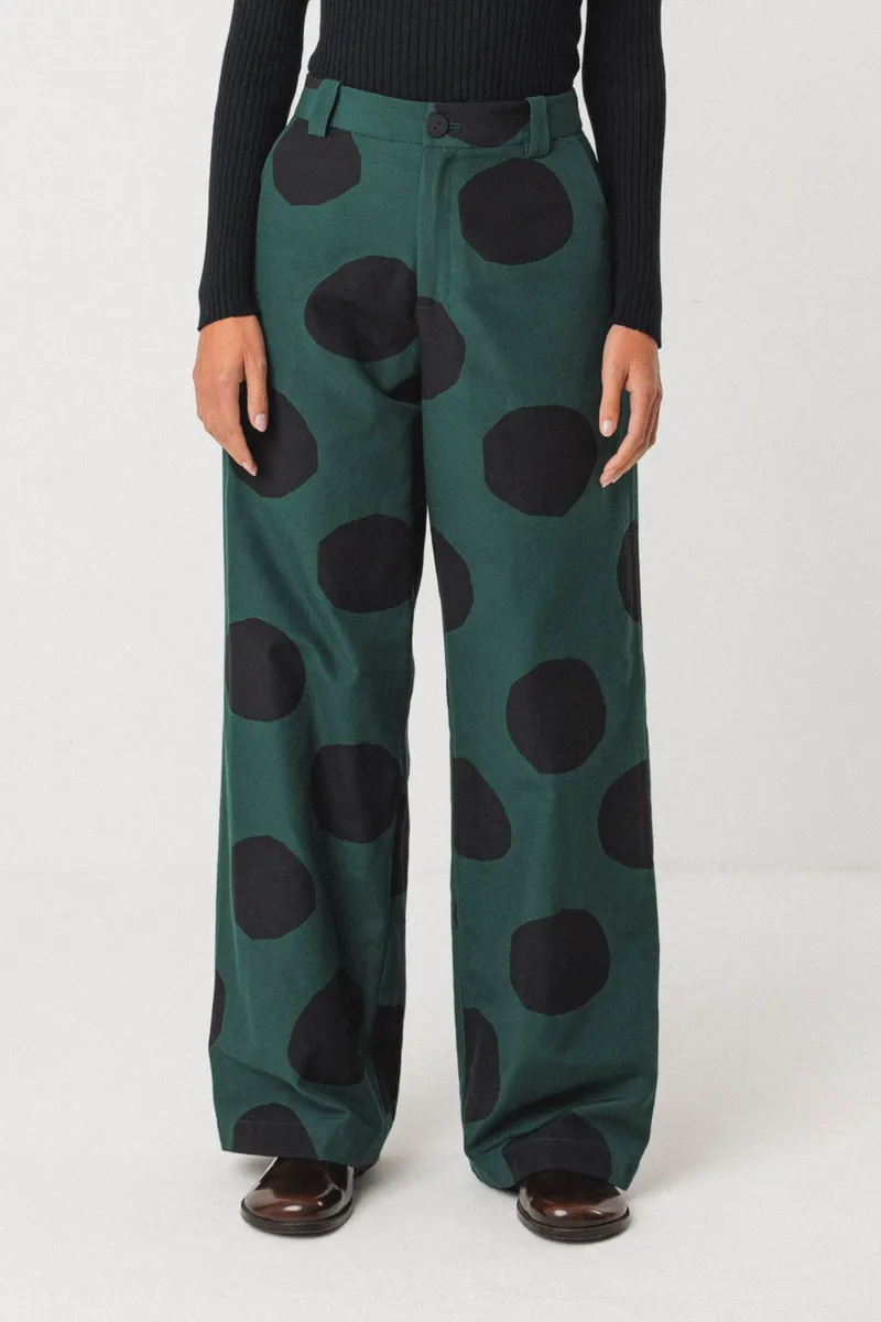 SKFK SKFK Damen vegan Hose Napari Grün/Schwarz, Schwarz, – Produktbild 2 von 2