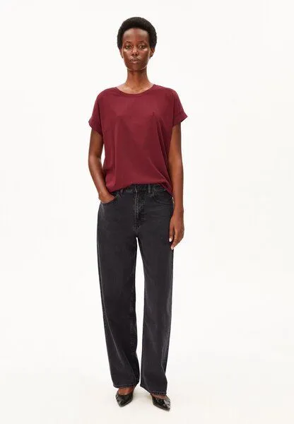 ARMEDANGELS ARMEDANGELS IDAARA Damen T-Shirt aus Bio-Baumwolle, Velvet red, – Produktbild 4 von 4