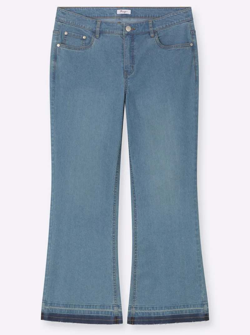 sheego Bootcut-Jeans blue-bleached, Blue-bleached, – Produktbild 1 von 2
