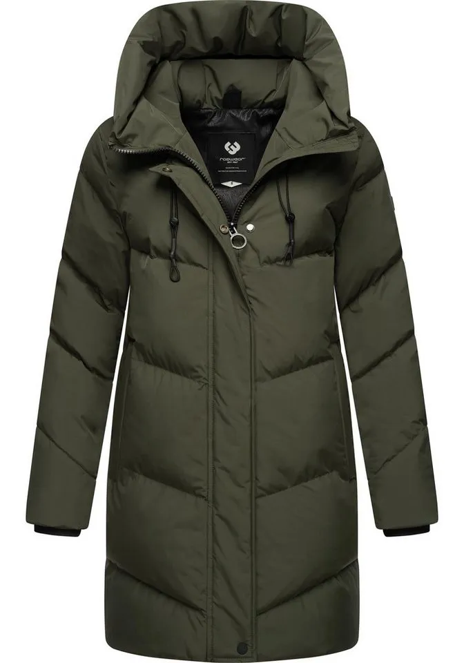 ragwear ragwear Kurzmantel Avelin Wasserdichter gesteppter Damen Wintermantel, Grün, – Produktbild 2 von 4
