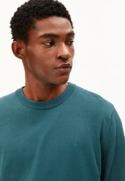 ARMEDANGELS ARMEDANGELS LOUKAA Herren Pullover aus Bio-Baumwolle, Petrol velvet, – Produktbild 3 von 4