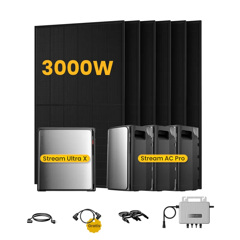 EcoFlow EcoFlow Stream Ultra X, Solaranlage mit Speicher, mit 6 x 500W Bifazialen Solarmodulen, by Powerness - Stream Ultra X + 3 x Stream AC Pro | 9600Wh / ohne Zubehör / Selbstabholung – Produktbild 1 von 1