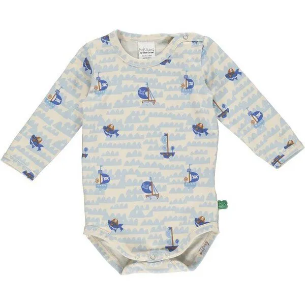 Fred's World by Green Cotton Fred's World by Green Cotton Body Langarm Pirat, Green, – Produktbild 1 von 1
