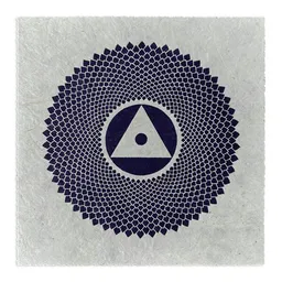 Veskor Cassiopeia Veskor Cassiopeia SAHASRĀRA Chakra-Meditations-Linoldruck | 22 × 22 cm | Violett-Lila auf Naturweiß – Produktbild 1 von 1