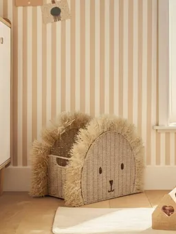 Vertbaudet Aufbewahrungskorb LÖWE aus Naturbast/Papierkordel Kinderzimmer – Produktbild 1 von 1