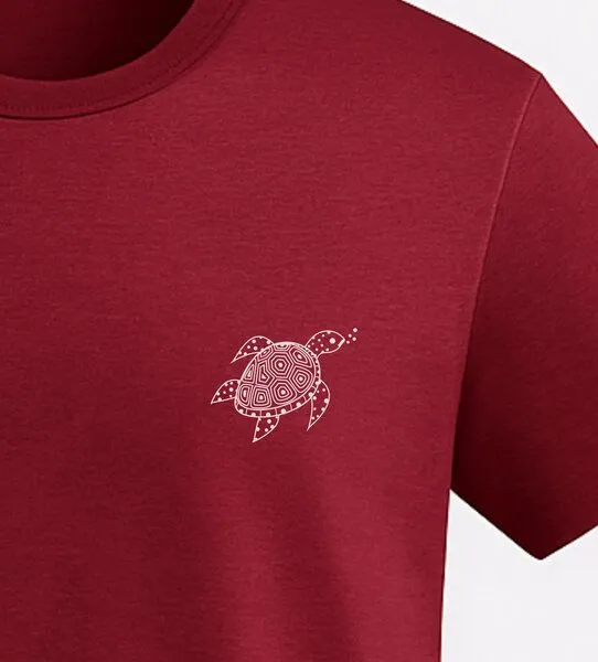 vis wear vis wear Die Schildkröte aus dem Ozean - Organic Shirt, Rot, – Produktbild 2 von 4