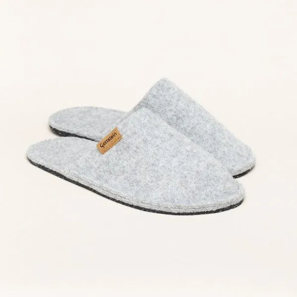 Gottstein Gottstein Filz-Pantoffel Cozy aus 100% Alpaka-Wolle, Grau, – Produktbild 1 von 4
