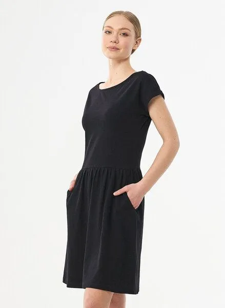 ORGANICATION ORGANICATION Slub-Jersey-Kleid aus Bio-Baumwolle, Black, – Produktbild 3 von 4