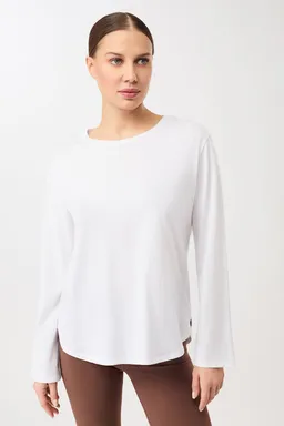 mandala MANDALA Damen vegan Longsleeve Halfmoon Weiß – Produktbild 1 von 1