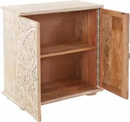 OTTO home Kommode Salim Sideboard handgefertigt, 2 Türen und dekorative Schnitzereien, Fronten mit individuellen Schnitzereien und Bügelgriffe aus Metall – Produktbild 1 von 1