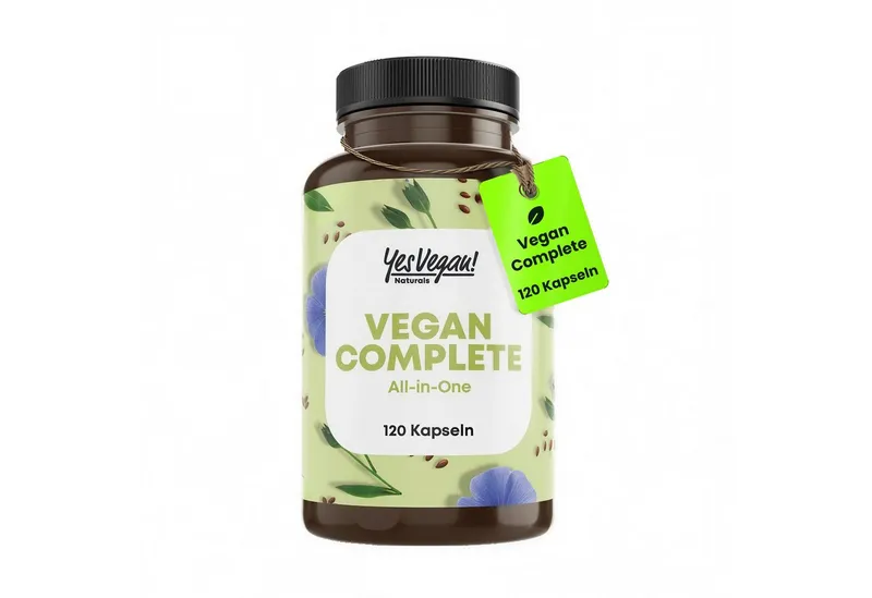 Yes Vegan Multivitamin & Mineralstoffe vegan, B12, D3, K2, Jod Kapseln, 120 St., 71 g, vegan, laktosefrei, glutenfrei – Produktbild 2 von 5