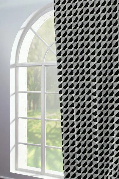 Nature by Adam Nature by Adam Vorhang aus 100% Bio-Baumwolle - Made in Germany - Circles, Grau, – Produktbild 4 von 7