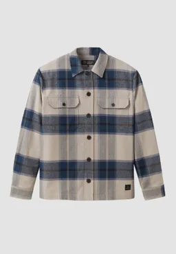 recolution Recolution Herren vegan Overshirt Mesquite Check In Marineblau – Produktbild 1 von 1