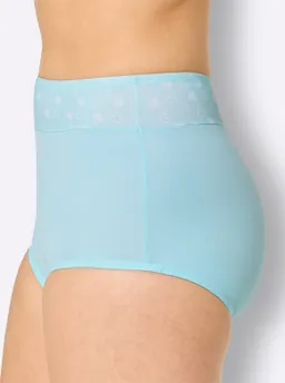 wäschepur Taillenslip 2x mint-weiß-bedruckt + 1x mint – Produktbild 1 von 1