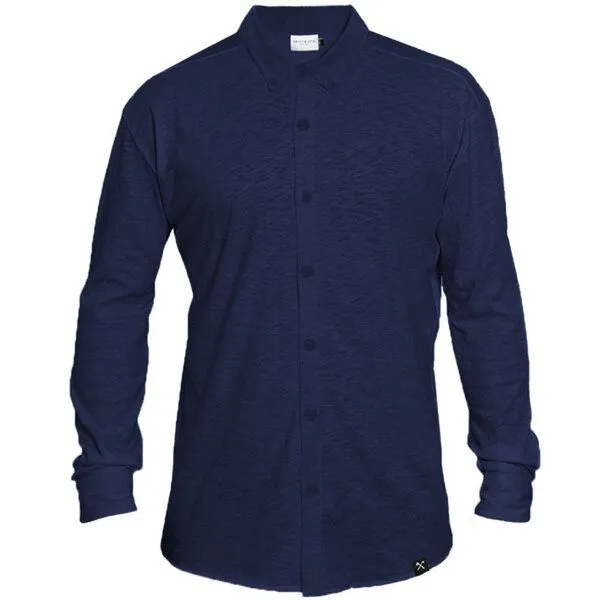 The Driftwood Tales The Driftwood Tales Club&Axe Slub Jersey Hemd, Marin blau, – Produktbild 4 von 4