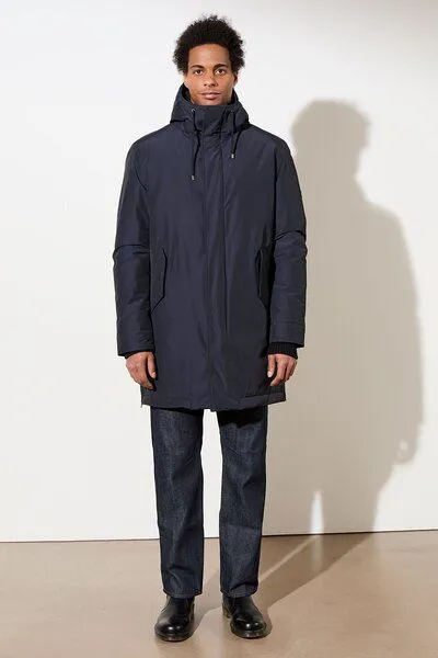 LangerChen LangerChen Langer Parka wattiert mit Funktion, Navy (blau), – Produktbild 1 von 3