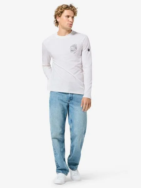Super.Natural Super.Natural M Frosty Bio C LS für Herren Merino, White/blueberry, – Produktbild 3 von 4