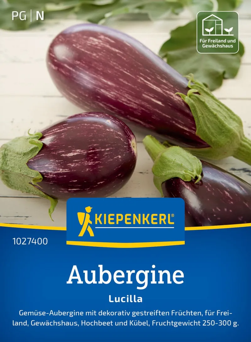 Kiepenkerl Kiepenkerl Auberginensamen, Aubergine 'Lucilla', Lila, – Produktbild 2 von 2
