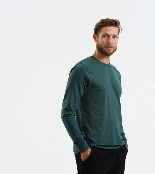 Gary Mash GARY MASH Herren Langarmshirt Scott aus Biobaumwolle, Grün, – Produktbild 1 von 4