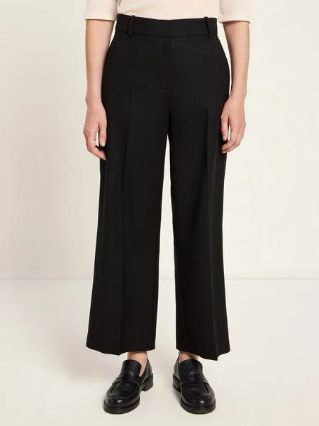 LANIUS LANIUS Verkürzte Hose aus Bio-Schurwolle, Black, – Produktbild 2 von 4