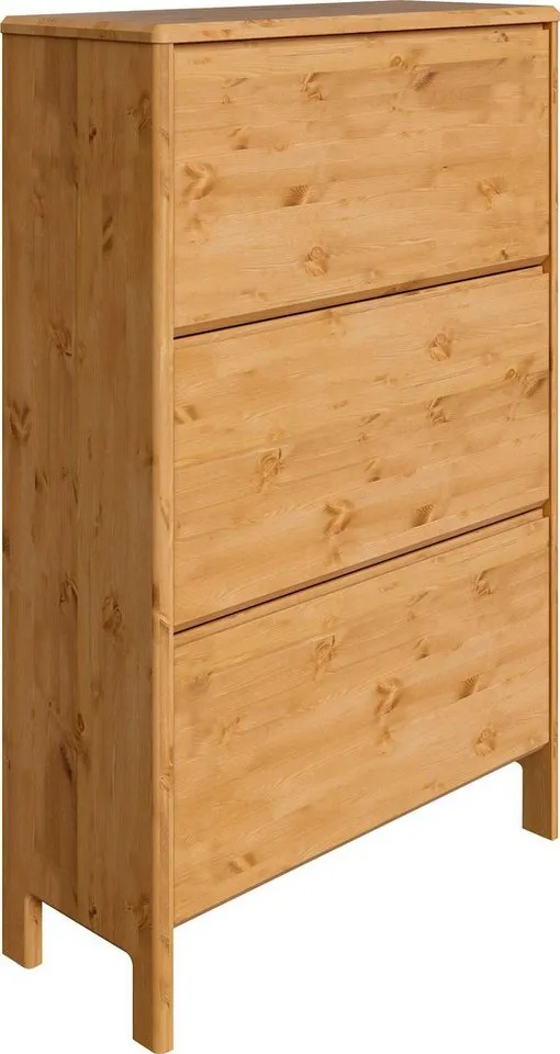 OTTO home Schuhschrank Luven FSC® zertifiziertes Massivholz, mit 3 Klappen, Beige, – Produktbild 4 von 5