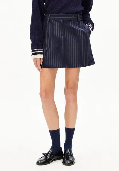 ARMEDANGELS ARMEDANGELS PINSTRIPE Damen Webrock aus TENCEL Lyocell Mix, Night sky-white, – Produktbild 1 von 4