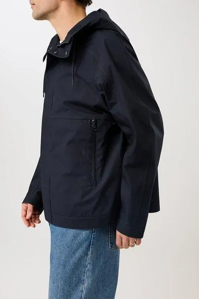LangerChen LangerChen Kapuzenjacke mit verdeckter Knopfleiste, Navy (blau), – Produktbild 4 von 4
