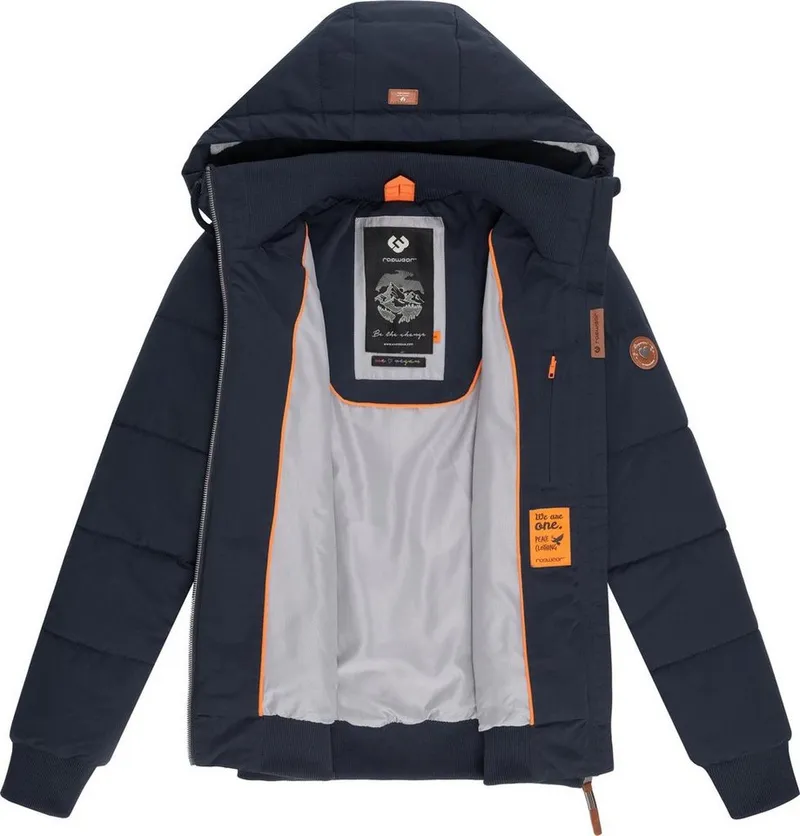 ragwear ragwear Steppjacke Nuggys Solid stylische und taillierte Winterjacke, Blau, – Produktbild 1 von 4
