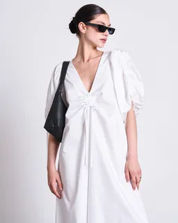 JAN N JUNE JAN 'N JUNE Damen vegan Maxikleid Dans Weiß – Produktbild 1 von 1