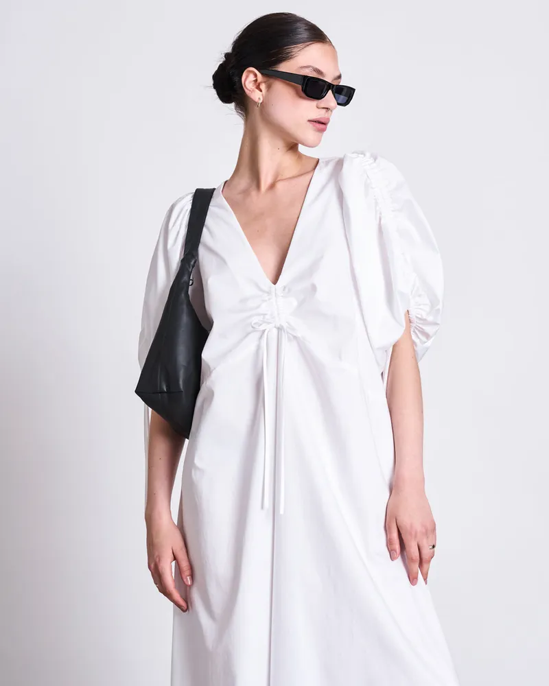 JAN N JUNE JAN 'N JUNE Damen vegan Maxikleid Dans Weiß, Weiß, – Produktbild 1 von 2