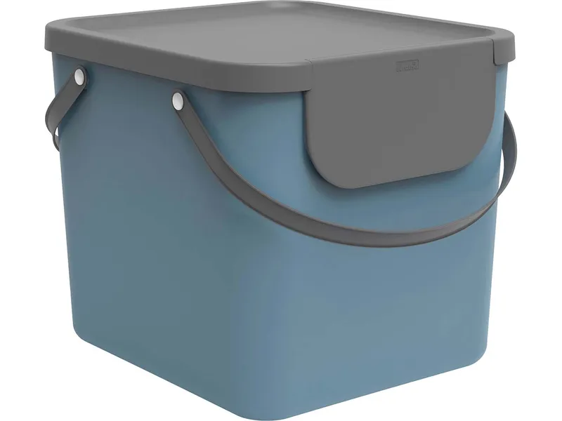 rotho rotho Abfallbehälter "ALBULA" aus Recyclingkunststoff, 40 l, horizon blue – Produktbild 1 von 1