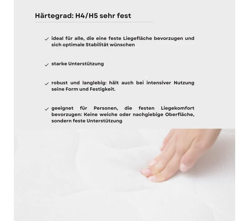 MatratzenL.A.B®, Topper TENCEL™ Lyocell® Premium Bezug, H4/H5 sehr hart, 12 cm hoch, Kaltschaum, Matratzentopper ideal für Ihre Boxspringbett. klebstofffrei – Produktbild 5 von 5