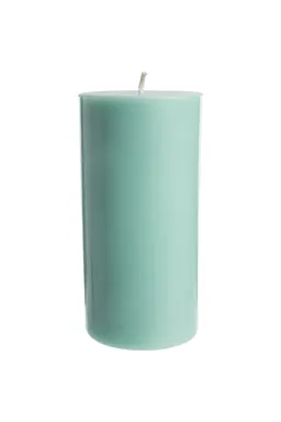 Tranquillo Handgearbeitete Stumpenkerze GLUMI ocean, Ø 7,5 x 15 cm - türkis – Produktbild 1 von 1