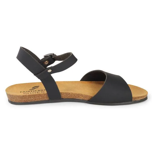 Fairticken Fairticken BRAGAN vegane Sandale aus "NoBuck", Schwarz, – Produktbild 2 von 3