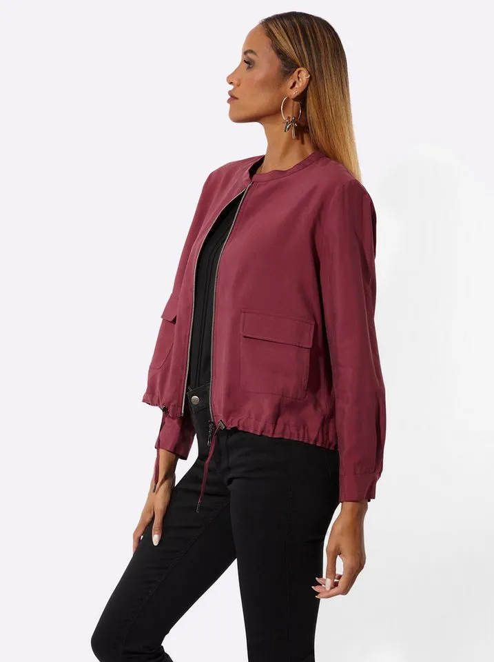 creation L Blusenblazer Modal-Blouson Langarm, Rot, – Produktbild 5 von 5