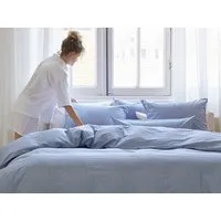 Yumeko Kissenbezug Chambray "Yumeko" aus Baumwolle TENCEL, Blue chambray, – Produktbild 1 von 1
