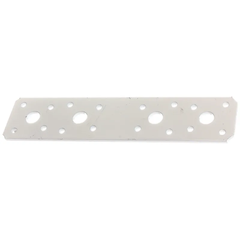 Alberts ALBERTS Flachverbinder, verzinkt, weiß kunststoffbeschichtet, LxB 180x40 mm – Produktbild 1 von 1