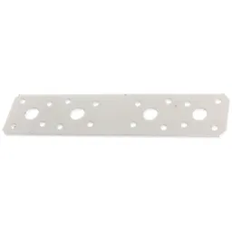 Alberts ALBERTS Flachverbinder, verzinkt, weiß kunststoffbeschichtet, LxB 180x40 mm – Produktbild 1 von 1