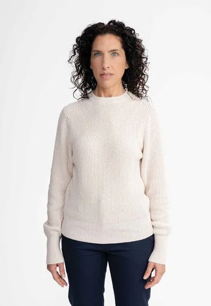 MELA Strickpullover Style GAURI | von MELA | Fairtrade & GOTS zertifiziert, Cream melange, – Produktbild 1 von 4