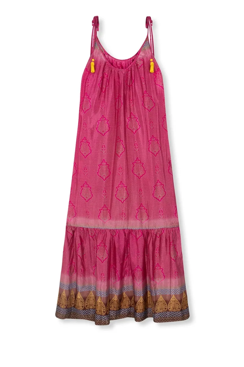 el.résidu el.résidu Damen vegan Kleid Myra, Dunkelpink, – Produktbild 2 von 2