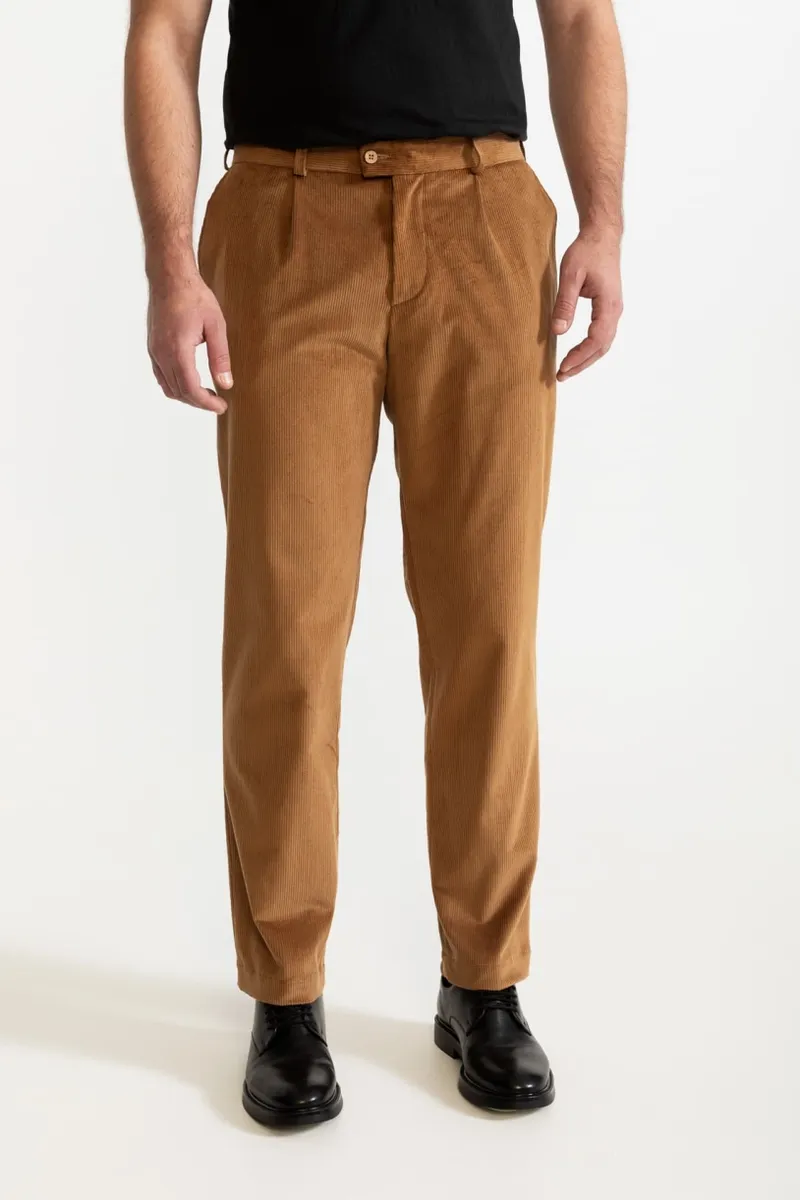 De IONESCU De IONESCU Herren vegan Hose Dacian Corduroy, Dunkelorange, – Produktbild 2 von 2