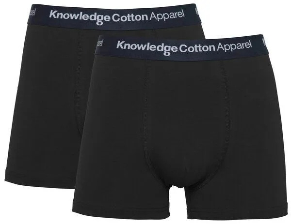 KnowledgeCotton Apparel KnowledgeCotton Apparel 2er Pack Boxershorts - MAPLE - aus Bio-Baumwolle, Schwarz (black jet), – Produktbild 2 von 4