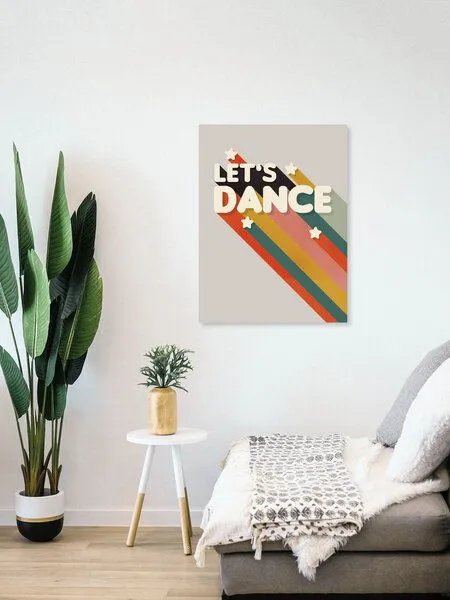 Photocircle Photocircle Poster / Leinwandbild - Let's Dance - retro rainbow typography – Produktbild 4 von 4