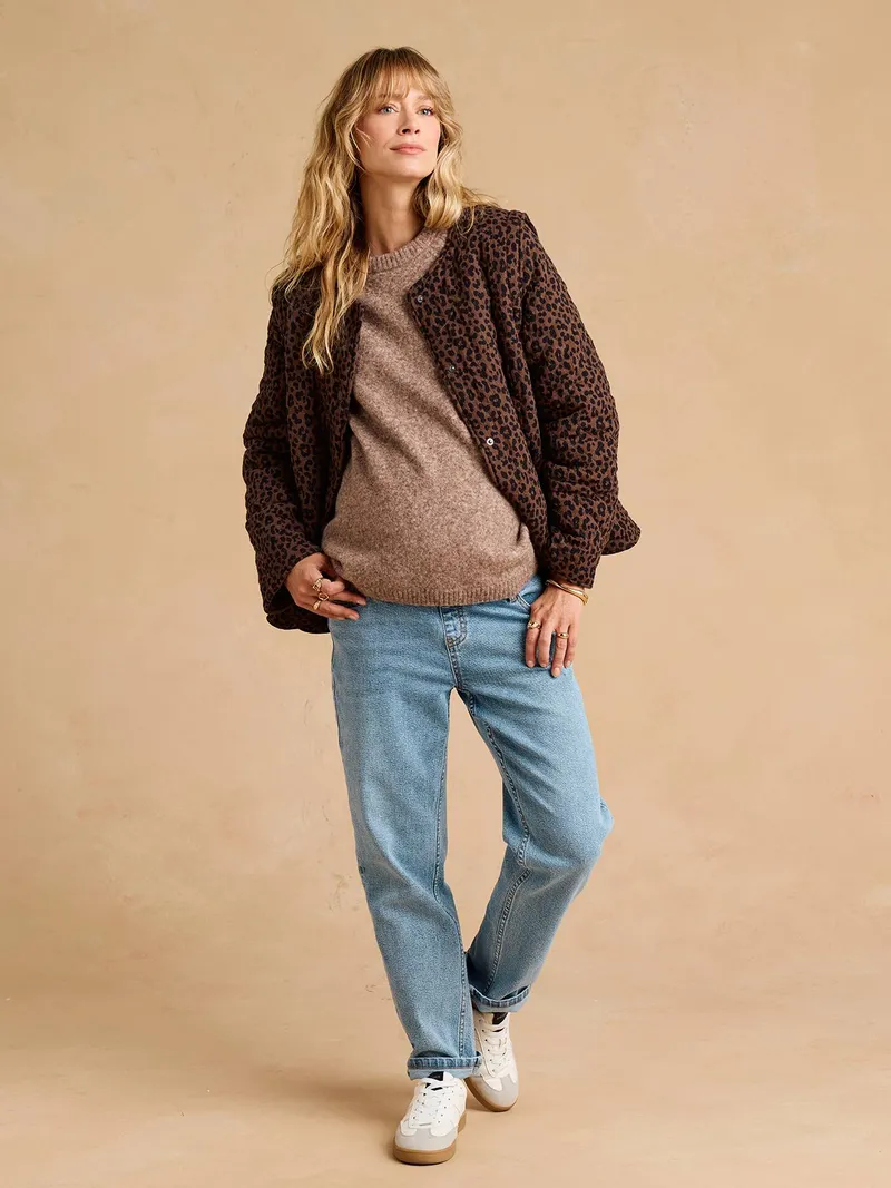 Envie De Fraise 3-in-1-Steppjacke mit Babyeinsatz für Schwangerschaft & Stillzeit, Schokolade leo, – Produktbild 4 von 4