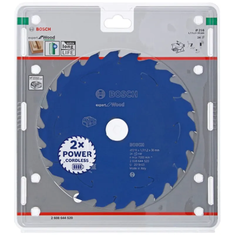 Bosch Professional Bosch Professional Bosch Akku-Kreissägeblatt Expert for Wood, 216 x 1,7/1,2 x 30, 24 Zähne, Spanwinkel 25° – Produktbild 1 von 1