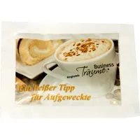 Bio Instantkaffee 2 g mit 4-farbigem Digitaldruck auf weißer Folie – Produktbild 1 von 1